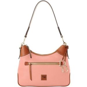 Dooney & Bourke Pebble Grain Hobo Shoulder Bag Blush Dusty Pink/Brown